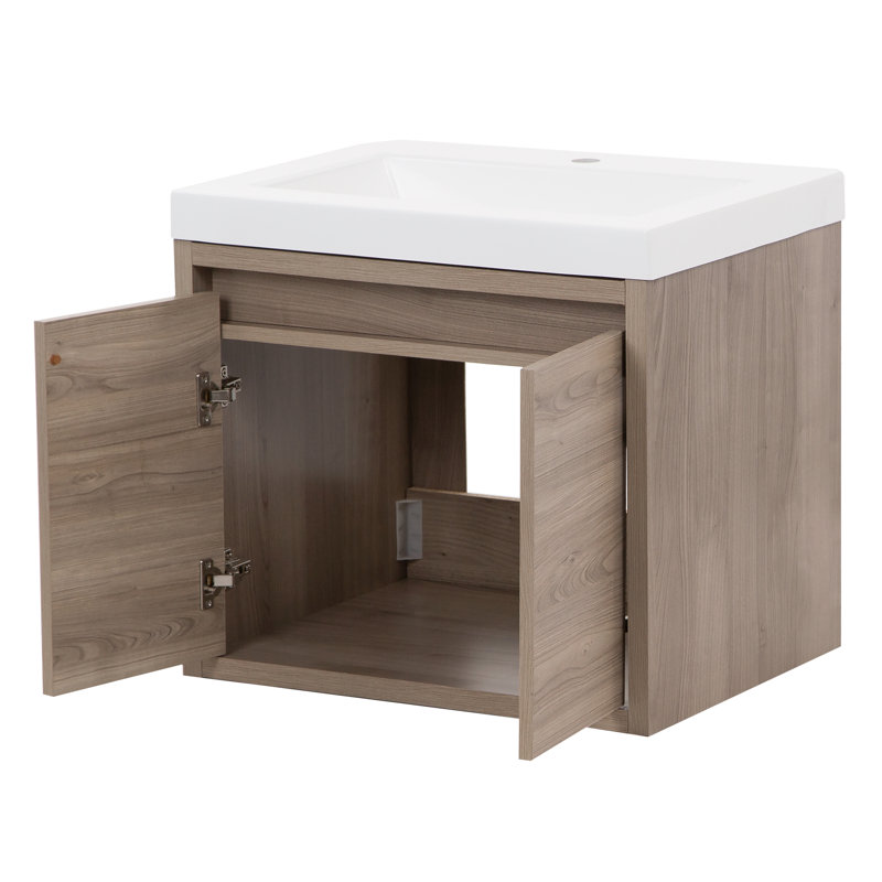 Mercury Row® Altenburg 24.5'' Wall Mounted Single Bathroom Vanity with